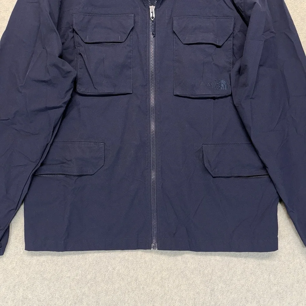 The North Face Mens L Utility Field Jacket Navy Full Zip Lightweight Cargo